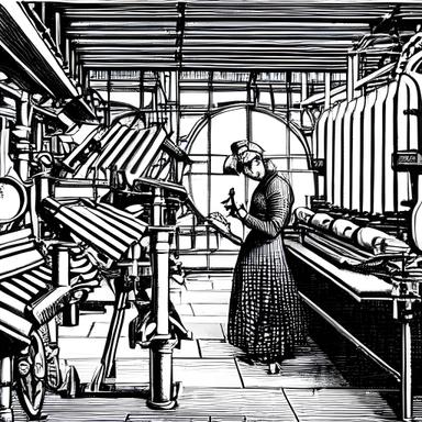 Inventor working in a workshop