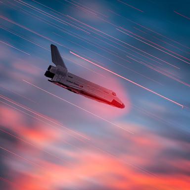 space shuttle entering the atmosphere